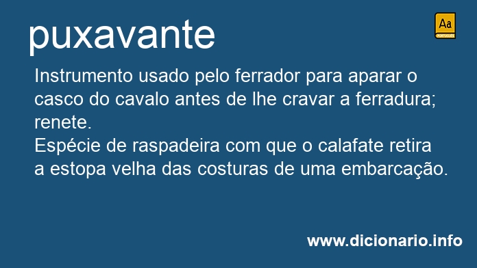Significado de puxavante