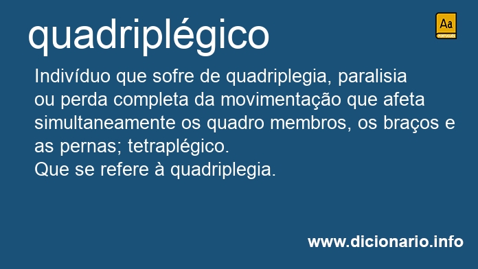 Significado de quadriplgico