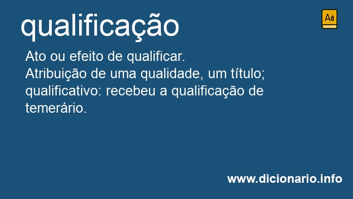 Significado de qualificao