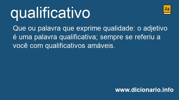 Significado de qualificativa