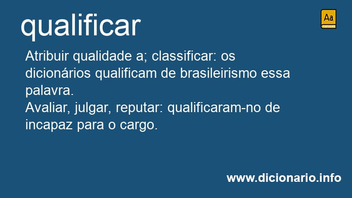 Significado de qualificavam