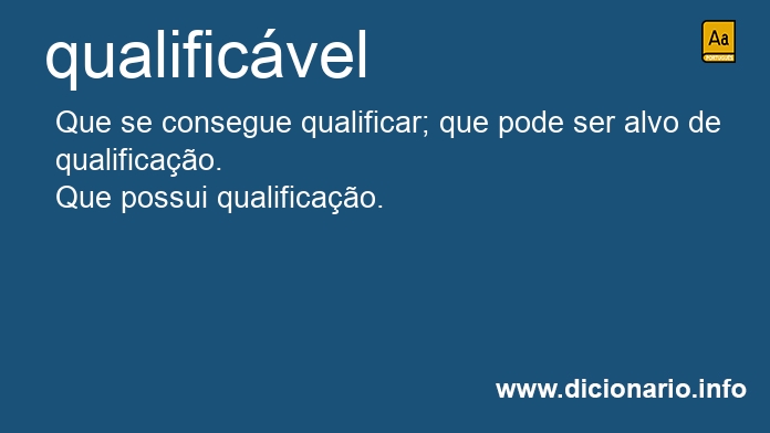 Significado de qualificvel