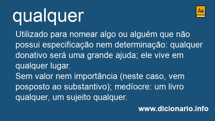 Significado de qualquer