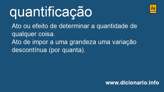 Significado de quantificao