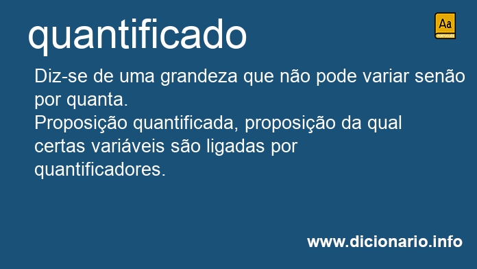 Significado de quantificado