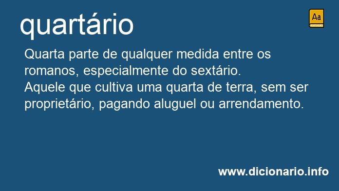 Significado de quartrio