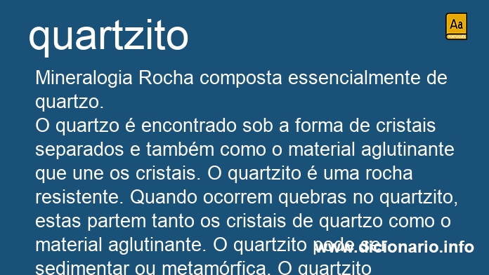 Significado de quartzita