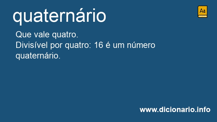 Significado de quaternrio