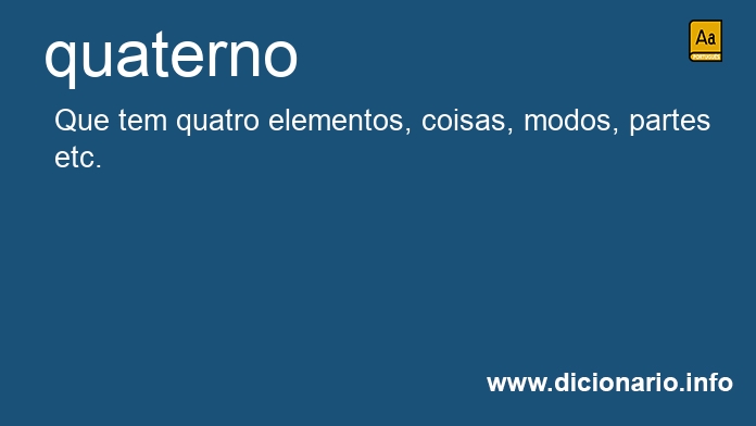 Significado de quaterno