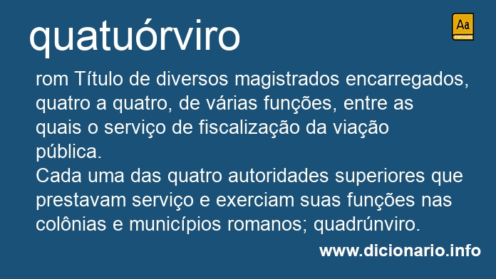 Significado de quaturviro