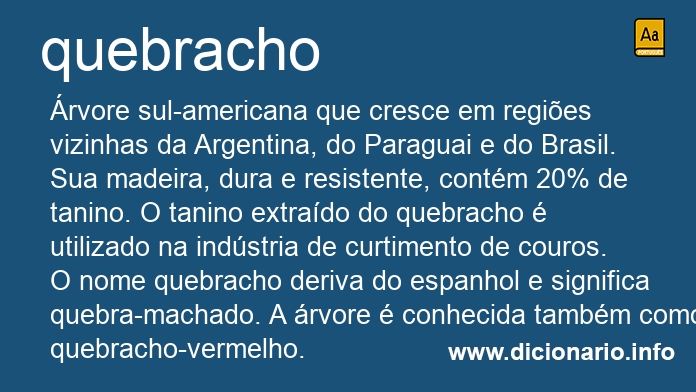 Significado de quebracho