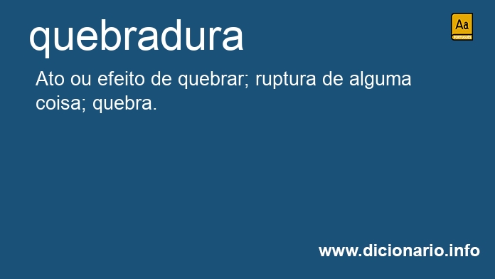 Significado de quebradura