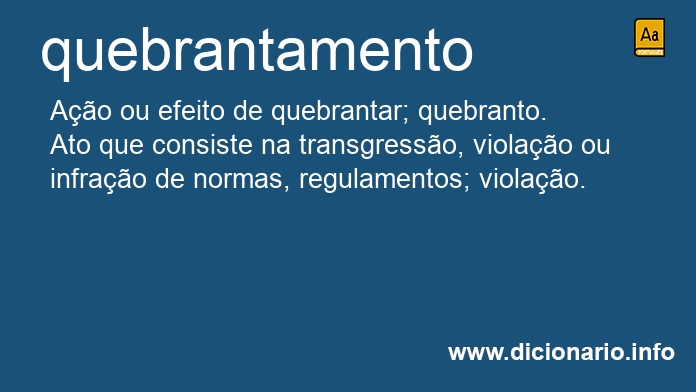 Significado de quebrantamento