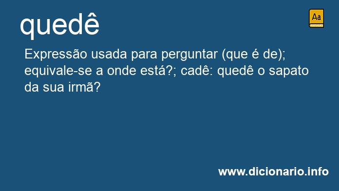 Significado de qued