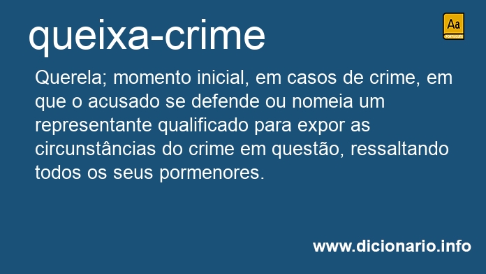 Significado de queixa-crime