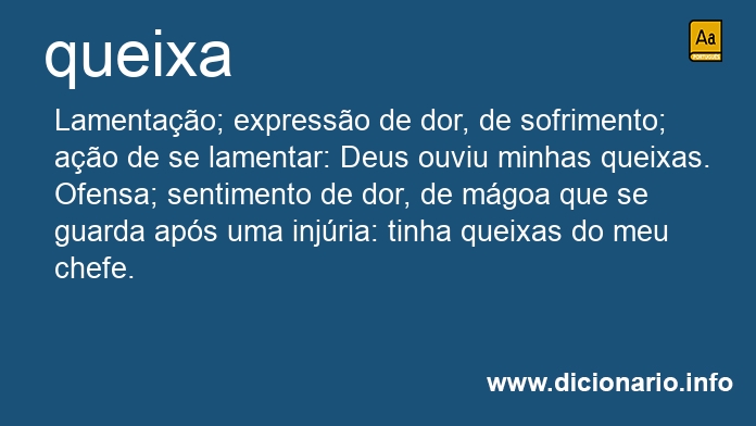 Significado de queixa