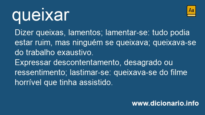 Significado de queixaras