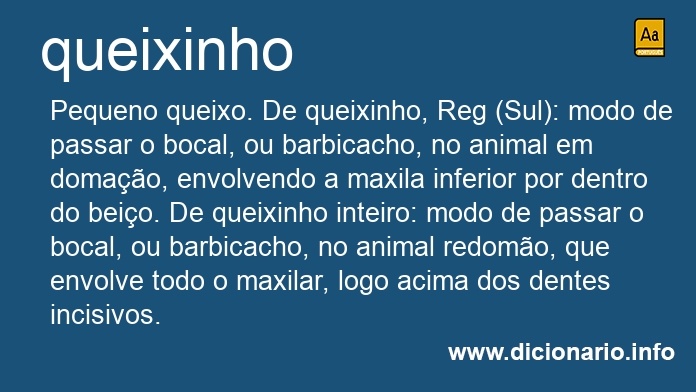 Significado de queixinho