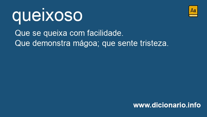 Significado de queixosos