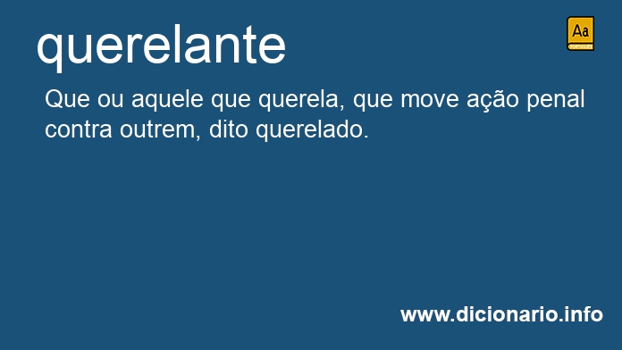 Significado de querelante