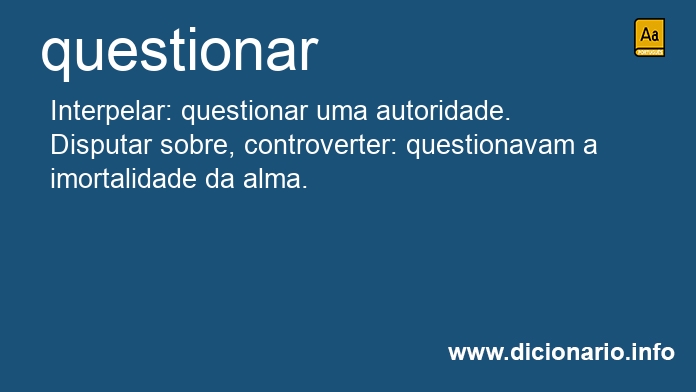 Significado de questiona