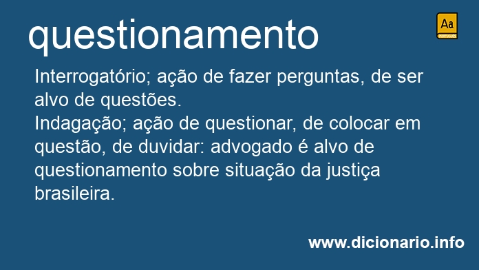 Significado de questionamentos