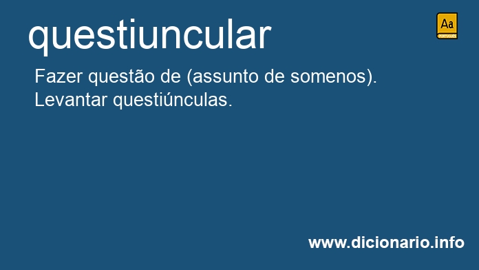 Significado de questiunculas