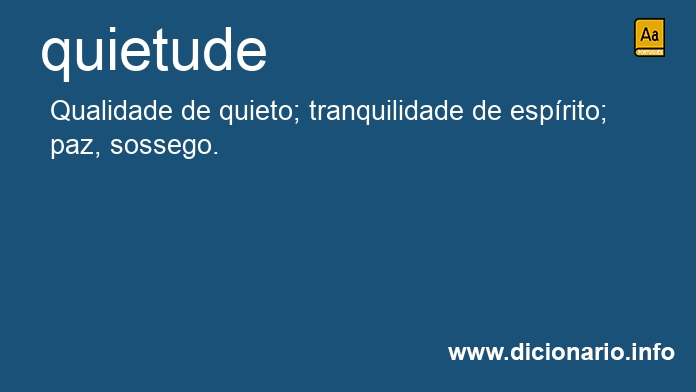 Significado de quietude