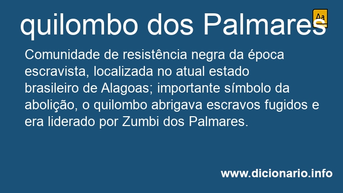 Significado de Quilombo dos Palmares