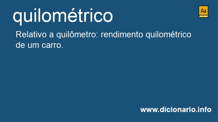 Significado de quilomtricos