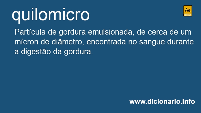 Significado de quilomicro