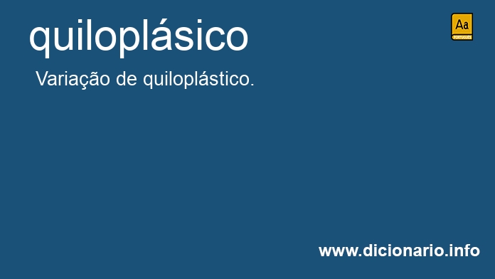 Significado de quiloplsico