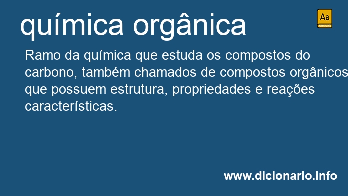 Significado de qumica orgnica