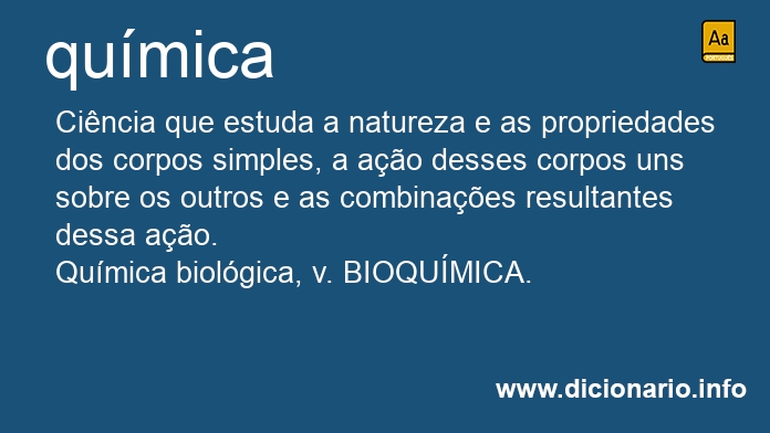 Significado de qumica
