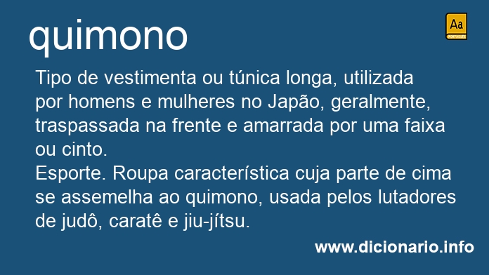 Significado de quimonos