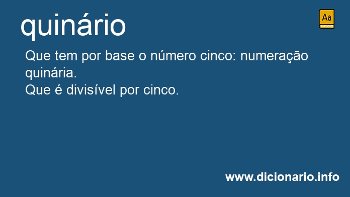 Significado de quinrio