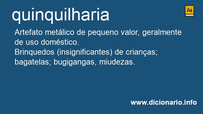 Significado de quinquilharias
