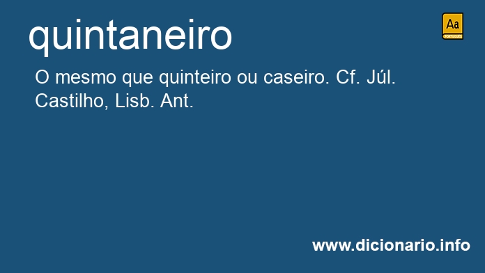Significado de quintaneiro