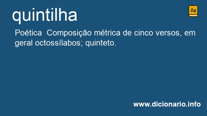 Significado de quintilha