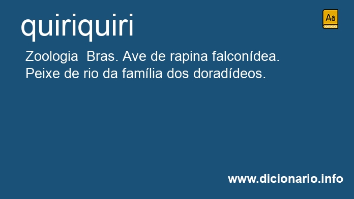 Significado de quiriquiri