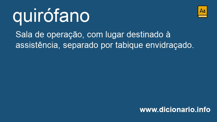 Significado de quirfano