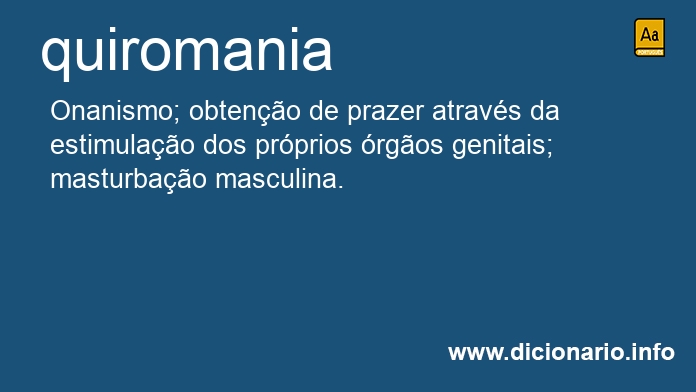 Significado de quiromania