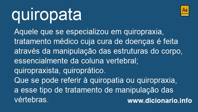 Significado de quiropata