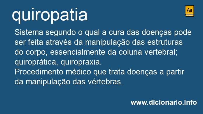 Significado de quiropatia