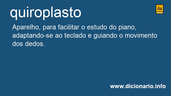 Significado de quiroplasto
