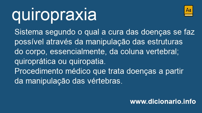 Significado de quiropraxia