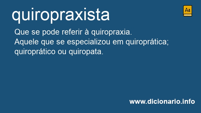 Significado de quiropraxista