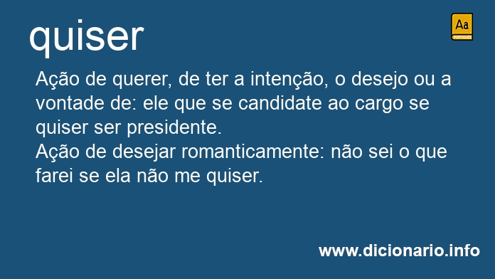 Significado de quiser
