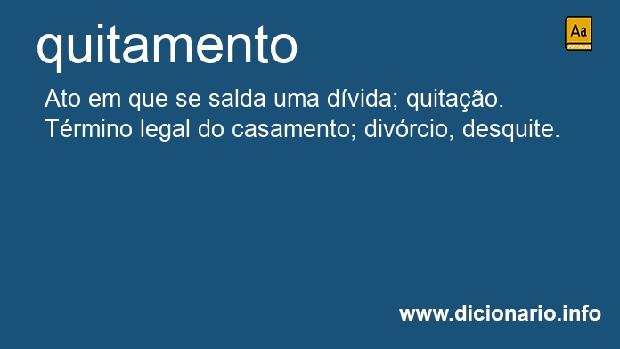 Significado de quitamento