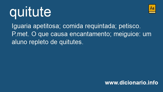 Significado de quitute